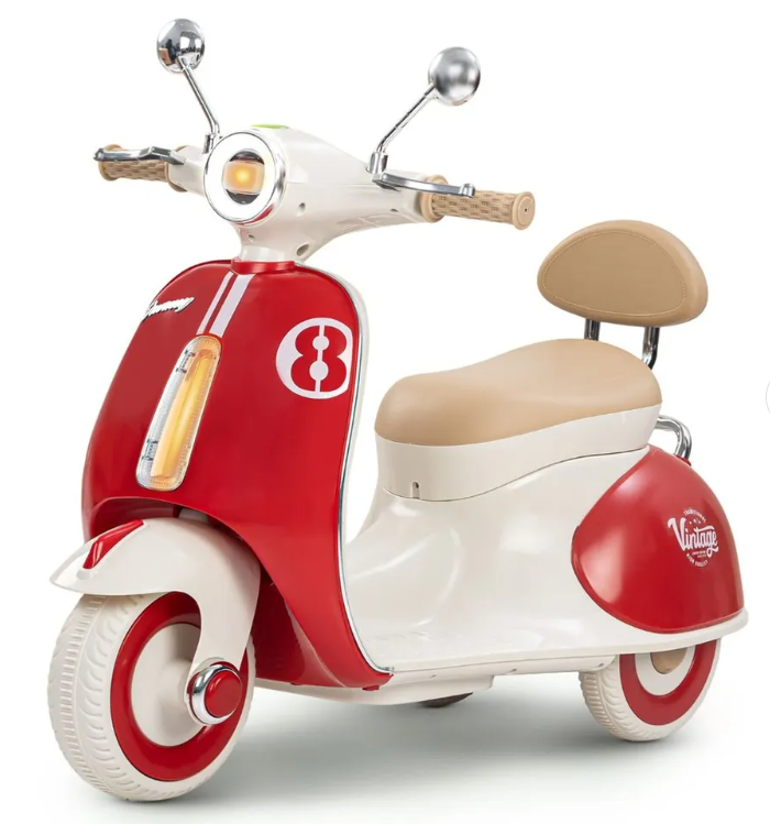 Vintage Vespa Electric Scooty with Light & Music Age 1-3 years