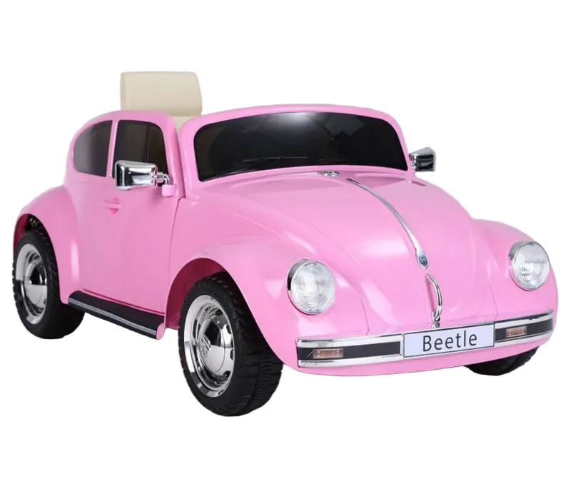 Volkswagen Beetle Kids Electric Ride On Car - Pink Age 3+