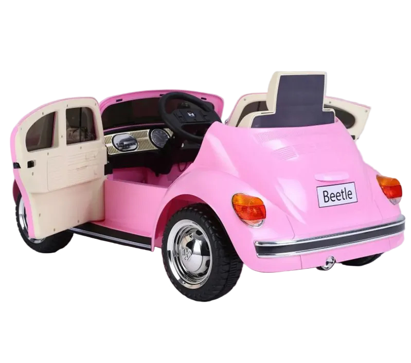 Volkswagen Beetle Kids Electric Ride On Car - Pink Age 3+