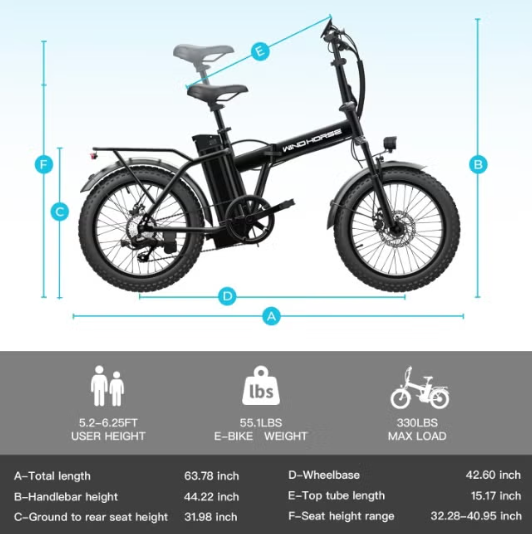 Windhorse W4A Electric Bicycle 48V 15.6Ah 720W