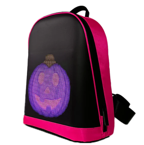 LED display backpack R1 motorcycle backpack with customizable programmable smart light-up digital display