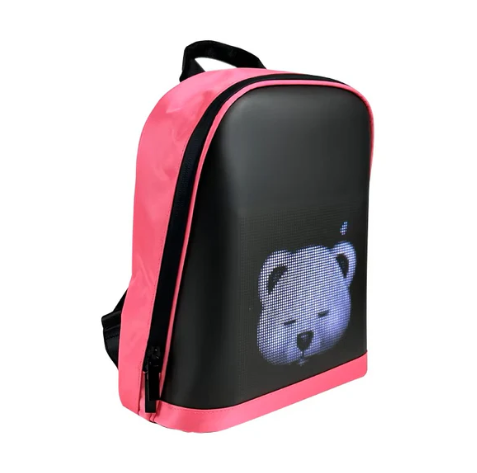 LED display backpack R1 motorcycle backpack with customizable programmable smart light-up digital display