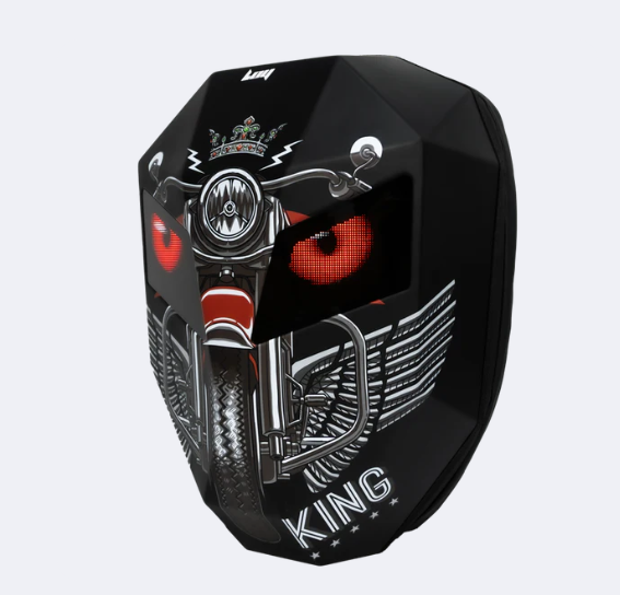 Iron Man Crown LED Display Smart Backpack – Ultimate Rider Visibility & Style