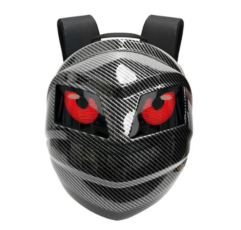 Iron Man Crown LED Display Smart Backpack – Ultimate Rider Visibility & Style