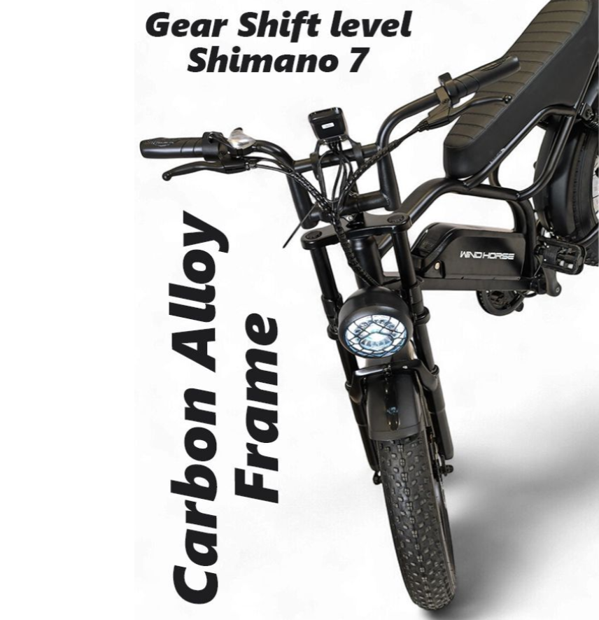 WINDHORSE V8 PRO 2025 NEW HARLEY ELECTRIC BIKE 48V 15AH 750W