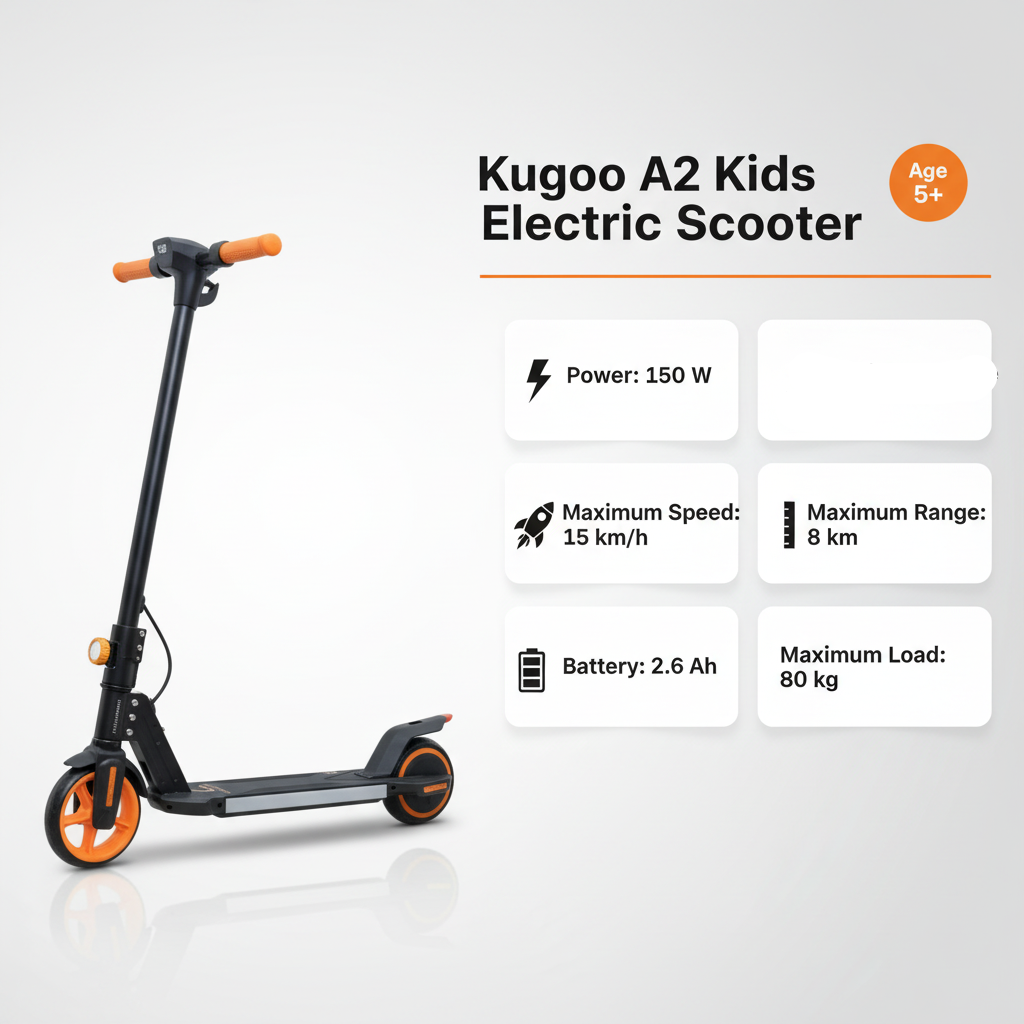 Kugoo A2 Kids Electric Scooter Age 5+