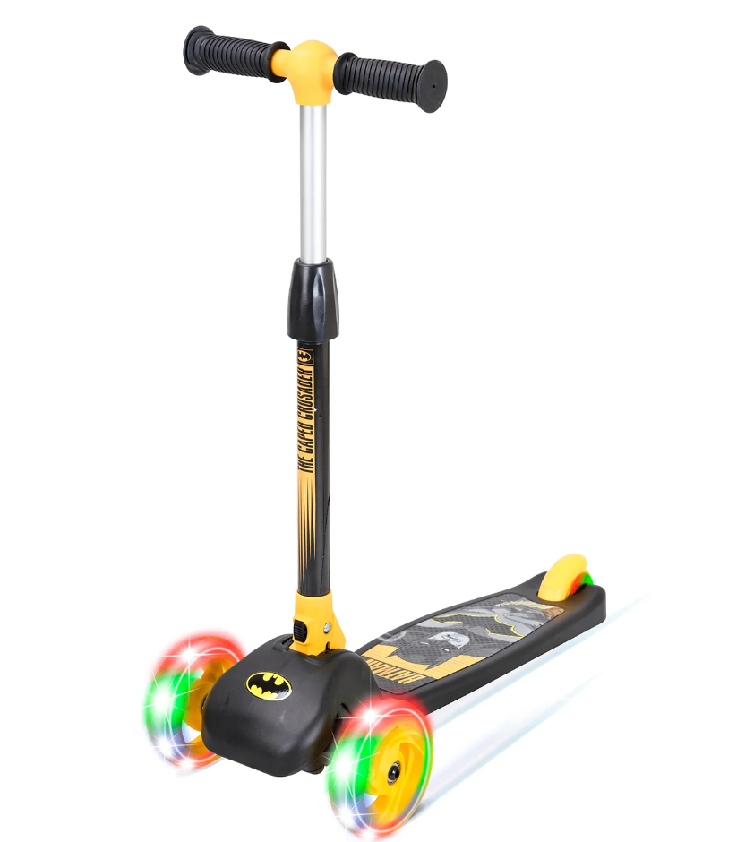 Spartan Batman 3-Wheel LED Folding Scooter – Safe, Stable ,Super Fun For Kids Age 3-6