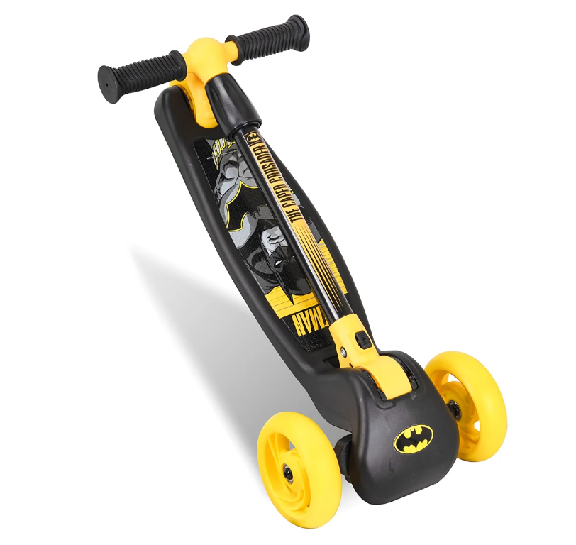 Spartan Batman 3-Wheel LED Folding Scooter – Safe, Stable ,Super Fun For Kids Age 3-6