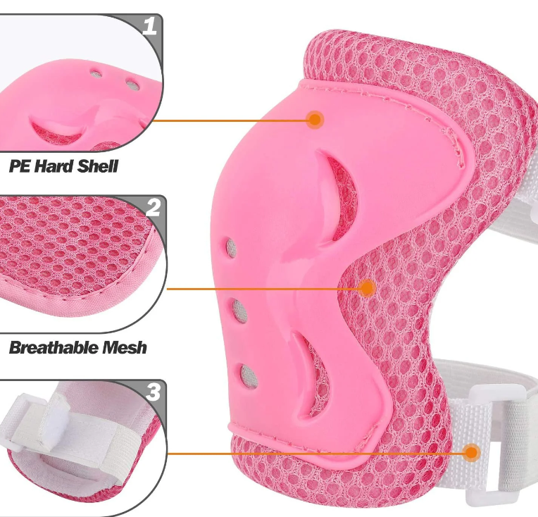Spartan Knee, Elbow &amp; Wrist Protective Set – Pink Age 3-16