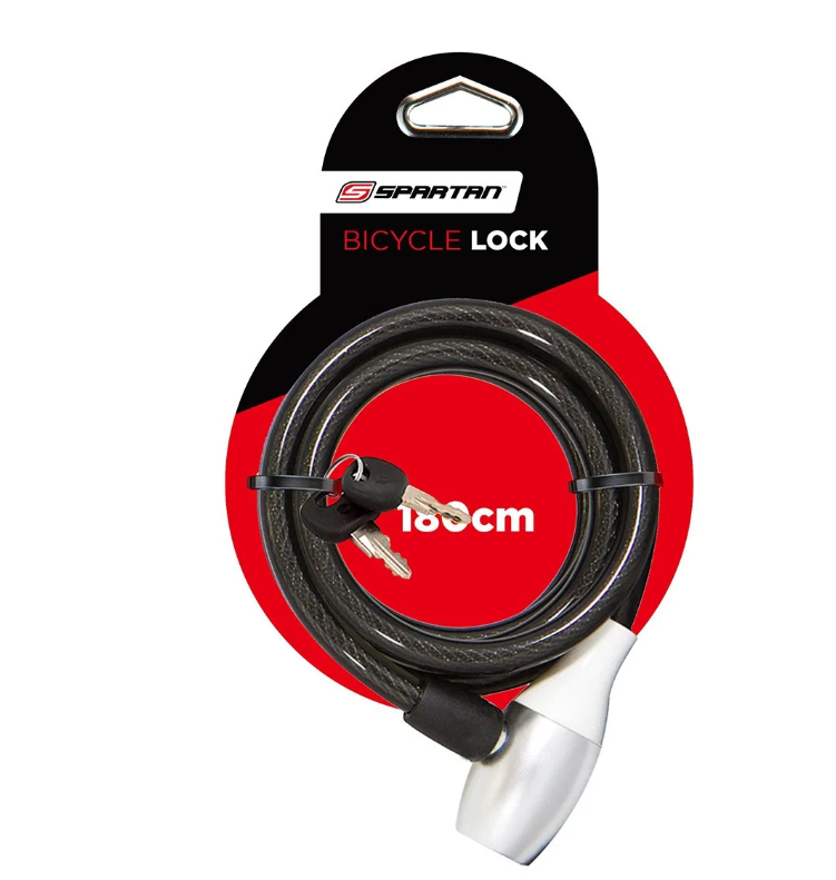 Spartan Cable Lock 180cm – Silver/Black
