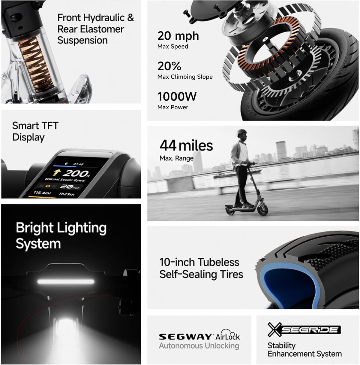 Segway Ninebot F3 Ekickscooter -Third Gen 2025
