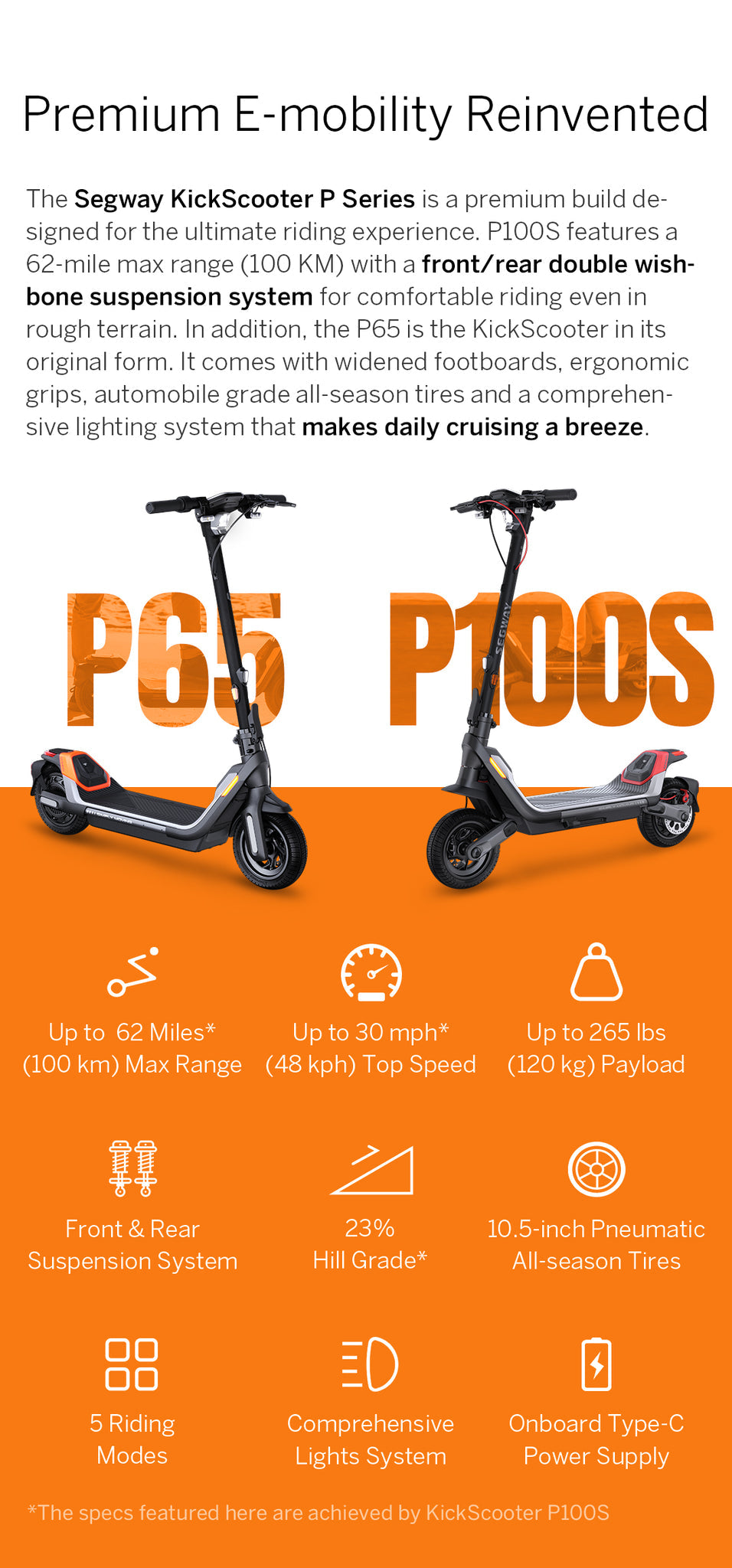 Ninebot P100SE Scooter by Segway