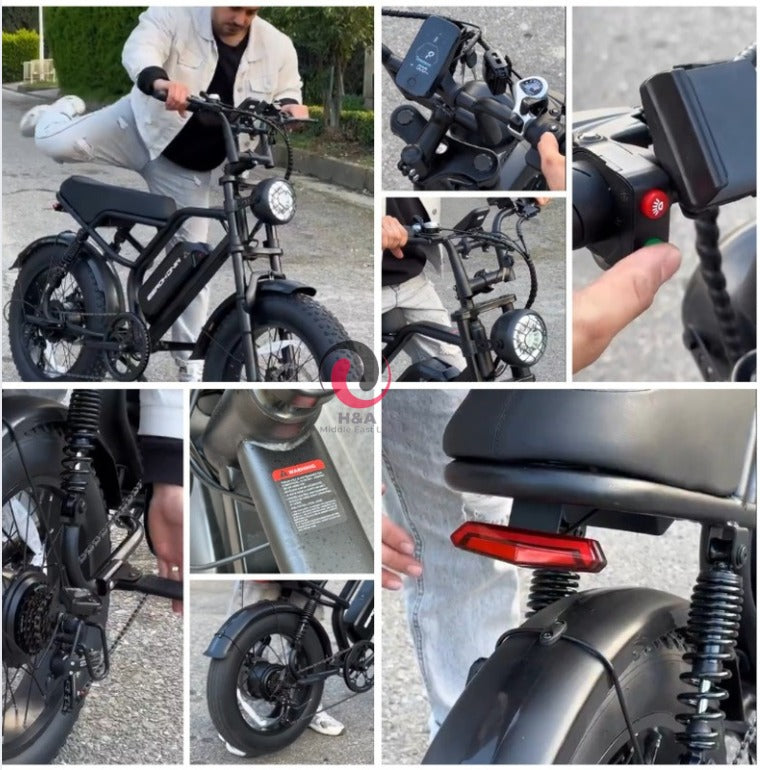 WINDHORSE V8 PRO 2025 NEW HARLEY ELECTRIC BIKE 48V 15AH 750W